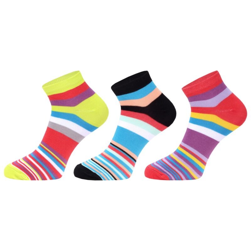 Multi Strips Socks for women - Pack of 3